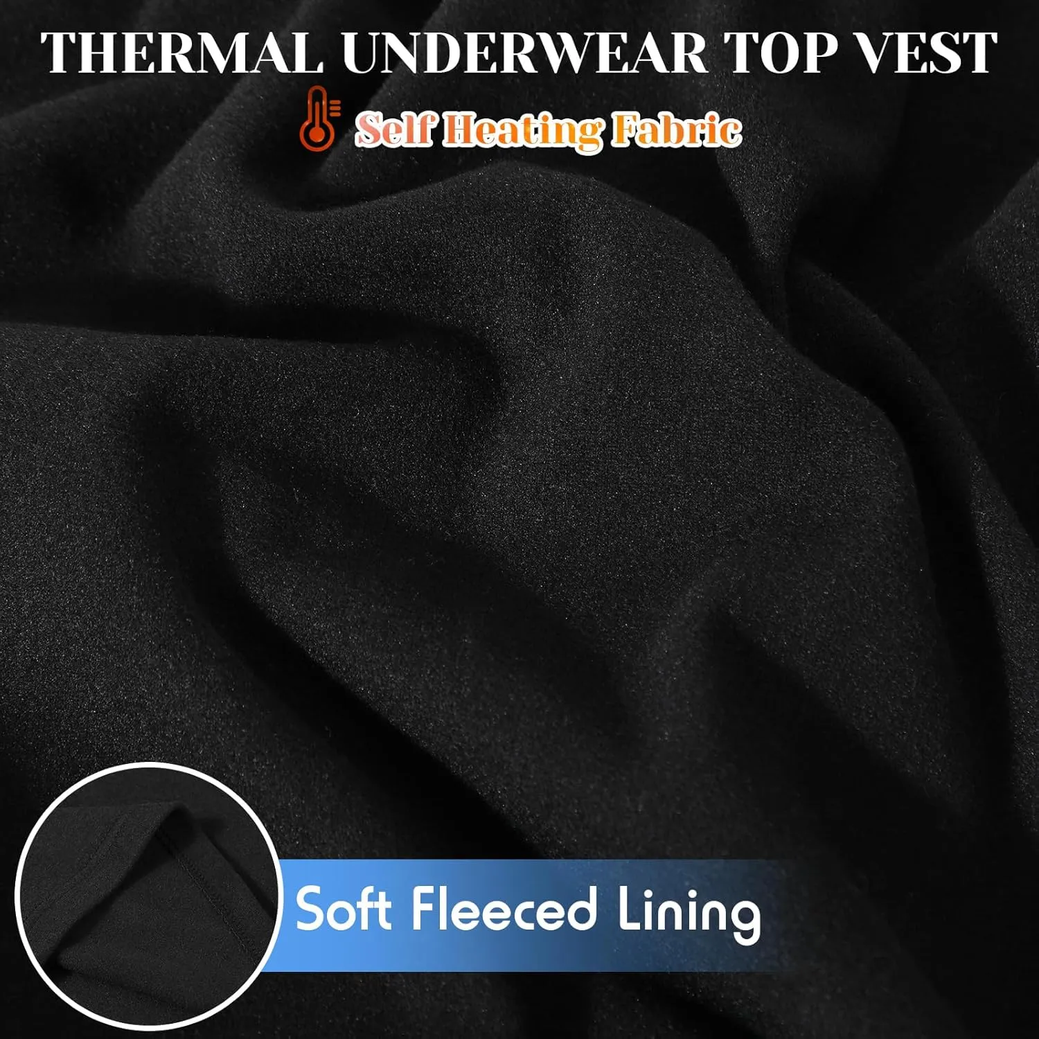 3 Pcs Womens Thermal Tank Tops Fleece Cami Underwear Tops Soft Sleeveless Undershirt Warm Base Layer Vest
