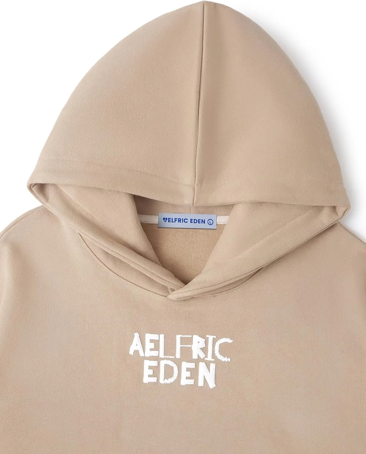 Aelfric Eden Women Hoodies Oversized Fleece Sweatshirts Unisex Solid Basic Letter Hoodie Long Sleeve Fall Y2k Pullovers Top