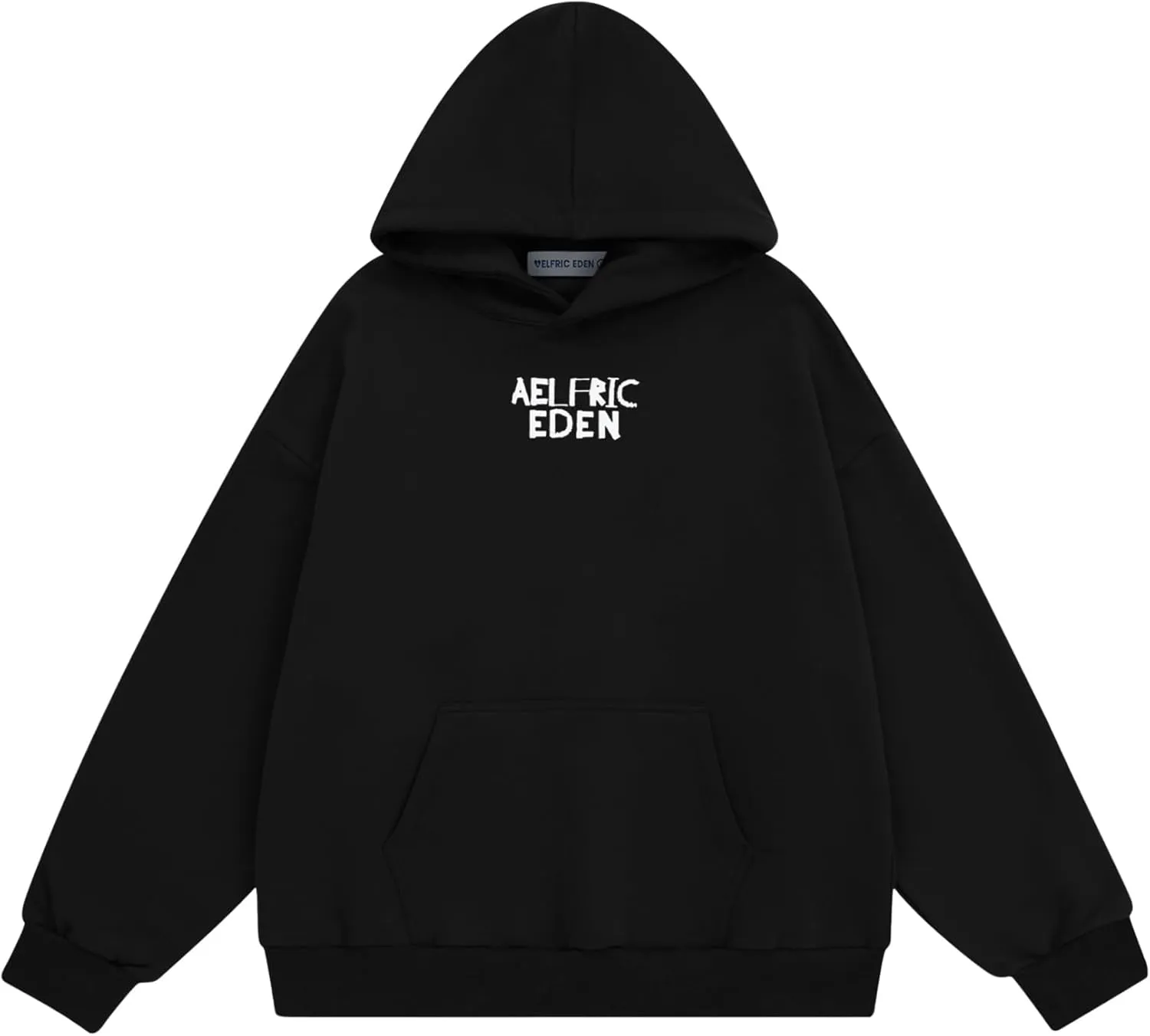 Aelfric Eden Women Hoodies Oversized Fleece Sweatshirts Unisex Solid Basic Letter Hoodie Long Sleeve Fall Y2k Pullovers Top