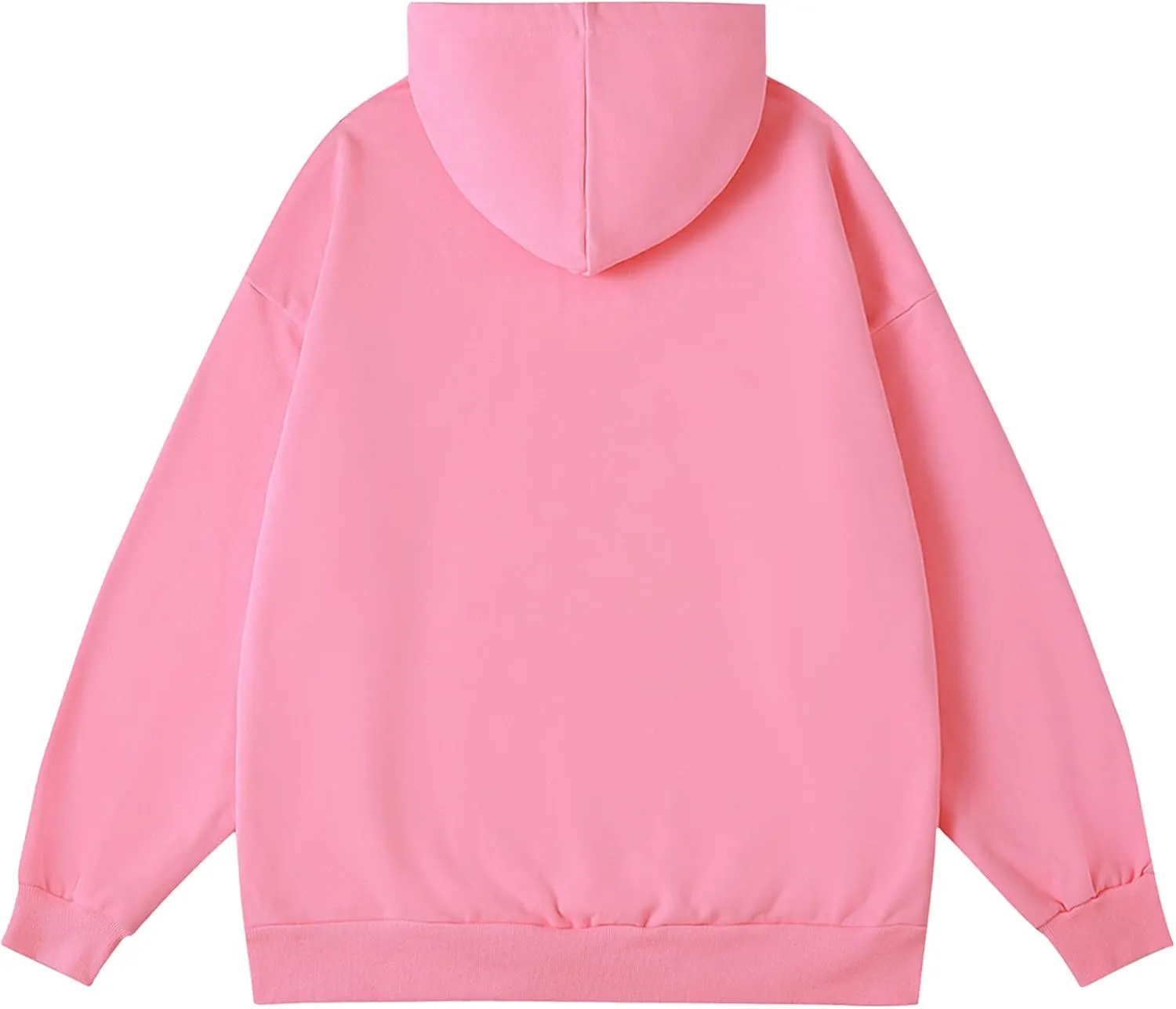 Aelfric Eden Women Hoodies Oversized Fleece Sweatshirts Unisex Solid Basic Letter Hoodie Long Sleeve Fall Y2k Pullovers Top