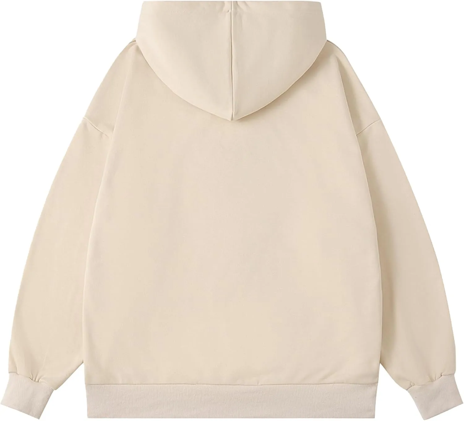 Aelfric Eden Women Hoodies Oversized Fleece Sweatshirts Unisex Solid Basic Letter Hoodie Long Sleeve Fall Y2k Pullovers Top