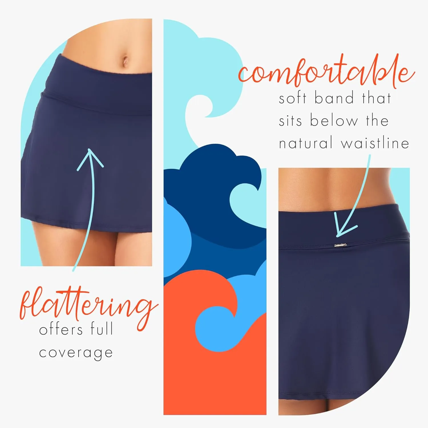 Anne Cole - Soft Band Skirted Swim Bottom