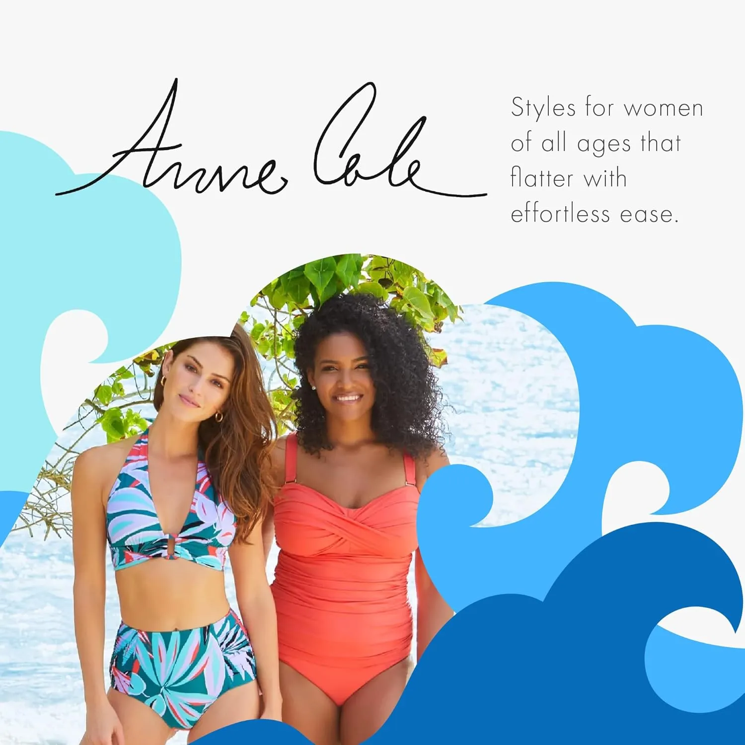 Anne Cole - Soft Band Skirted Swim Bottom