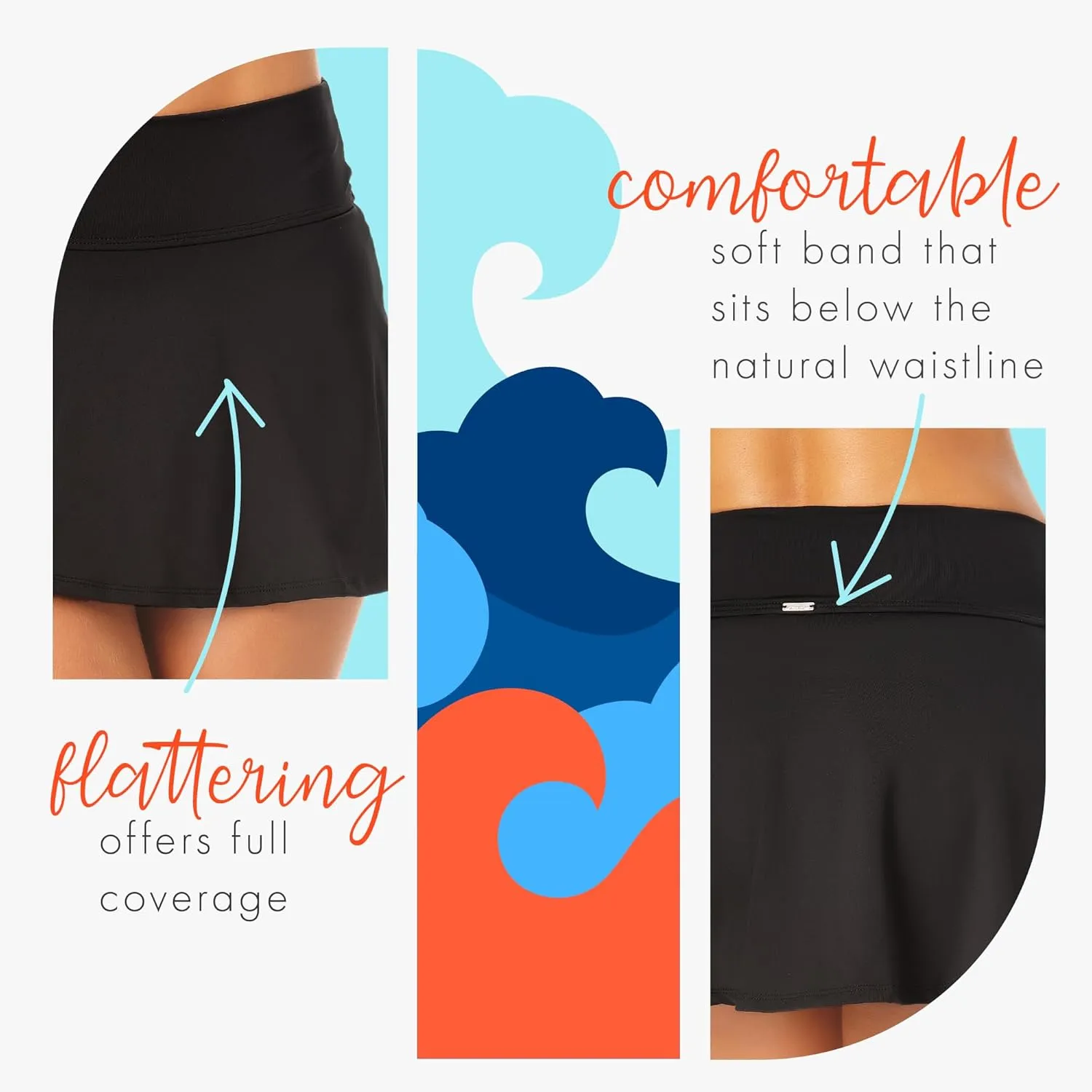 Anne Cole - Soft Band Skirted Swim Bottom