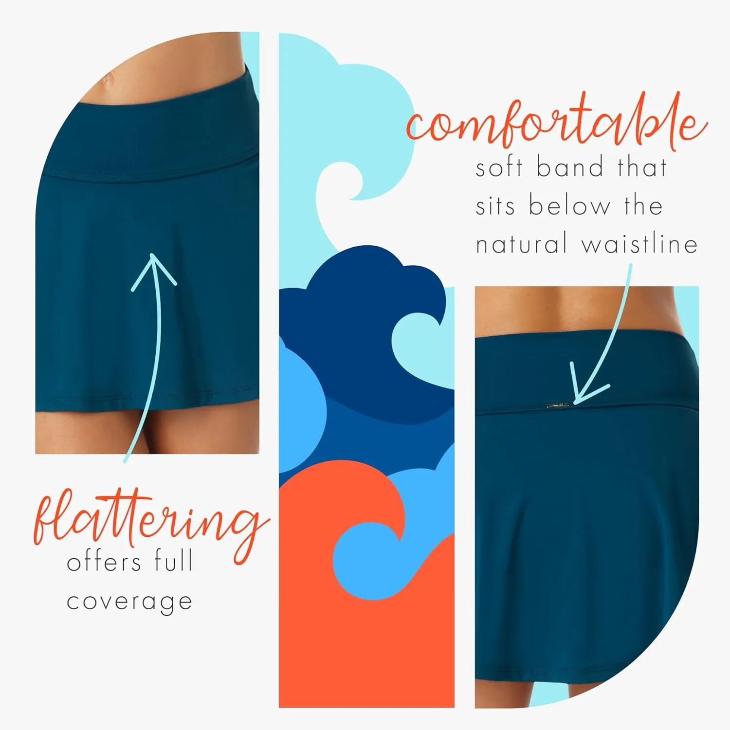 Anne Cole - Soft Band Skirted Swim Bottom