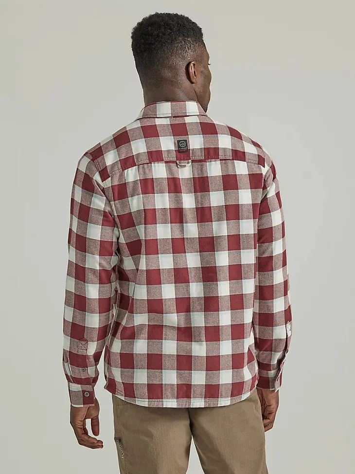 ATG by Wrangler® Men’s Thermal Lined Flannel Shirt in Mahogany