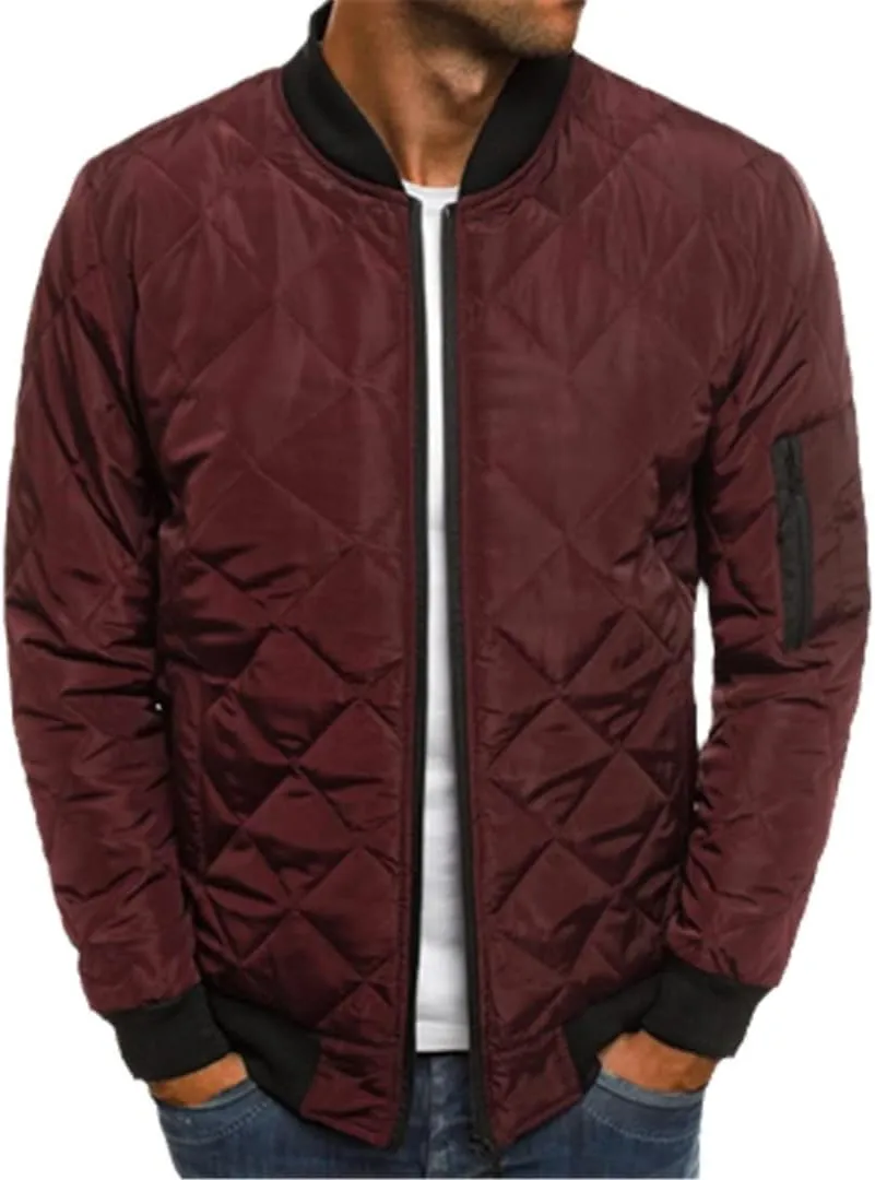 Autumn Winter Men's Bomber Jacket Outwear Thick Warm Fashion Slim Cotton Padded Baseball Coats