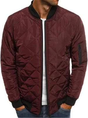 Autumn Winter Men's Bomber Jacket Outwear Thick Warm Fashion Slim Cotton Padded Baseball Coats