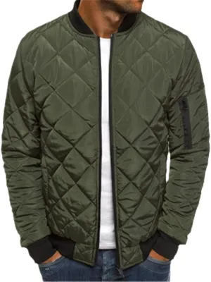 Autumn Winter Men's Bomber Jacket Outwear Thick Warm Fashion Slim Cotton Padded Baseball Coats