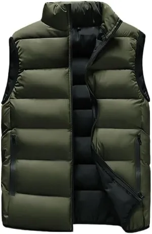 Autumn/Winter new Men Sleeveless Jackets Fashion Thick Warm jackets Vest Cotton-Padded Coats Tops Clothing male