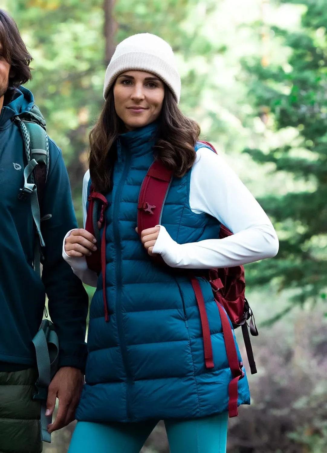 baleaf Women's Ultra-lightweight Long Down Vest Packable Water Resistant Sleeveless Jacket