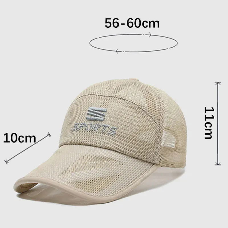 Breathable Mesh Outdoor Baseball Cap - Unisex Sun Visor