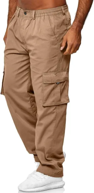 Cargo Sweatpants for Men Workout Pants Letter Print Fleece Casual Joggers with Pockets Mens Pants Classic Fit Pocket