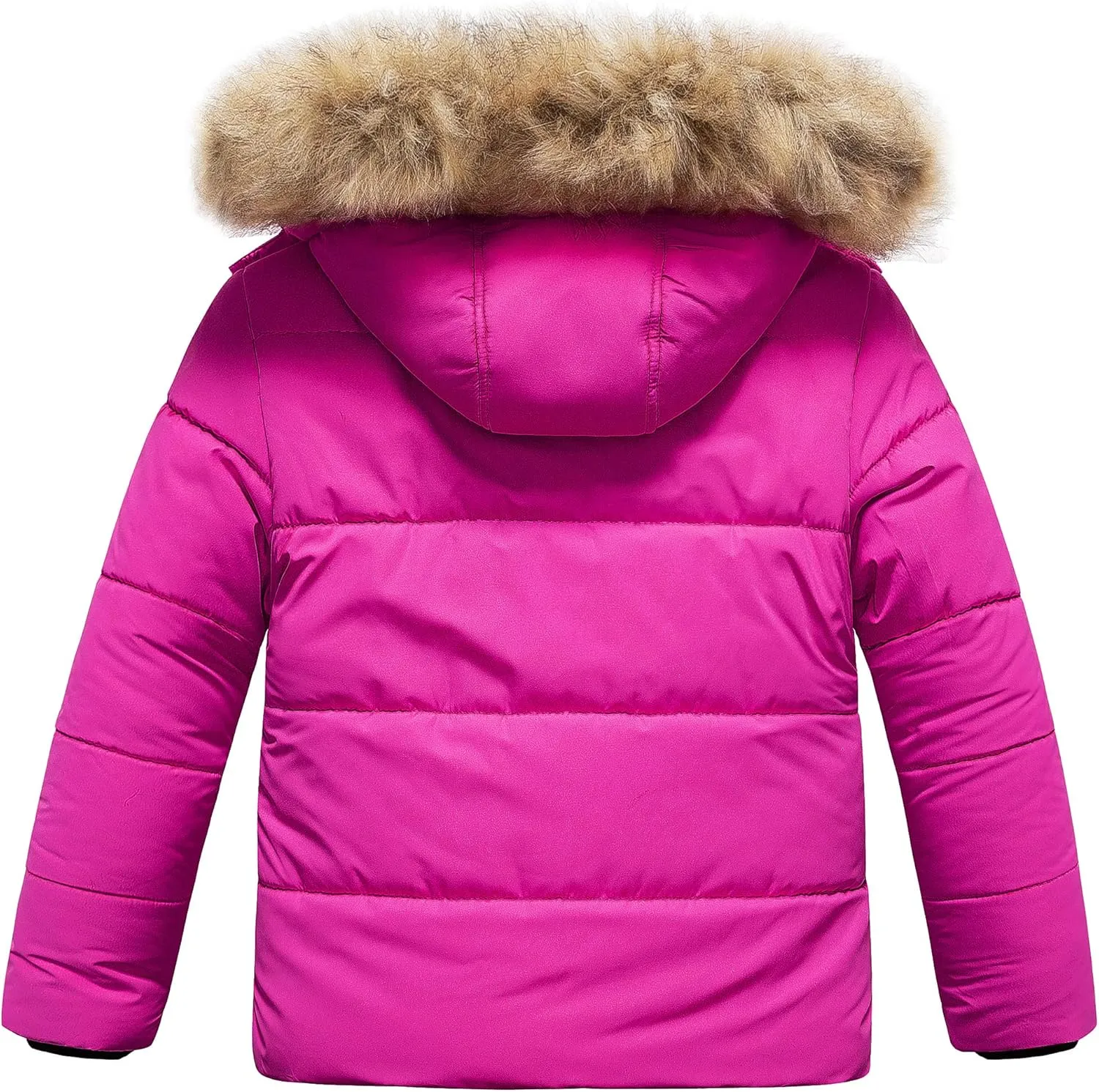 Chrisuno Girl's Water Resistant Winter Coats Warm Fleece Lined Outwear Ski Snow Jacket With Removable Hood