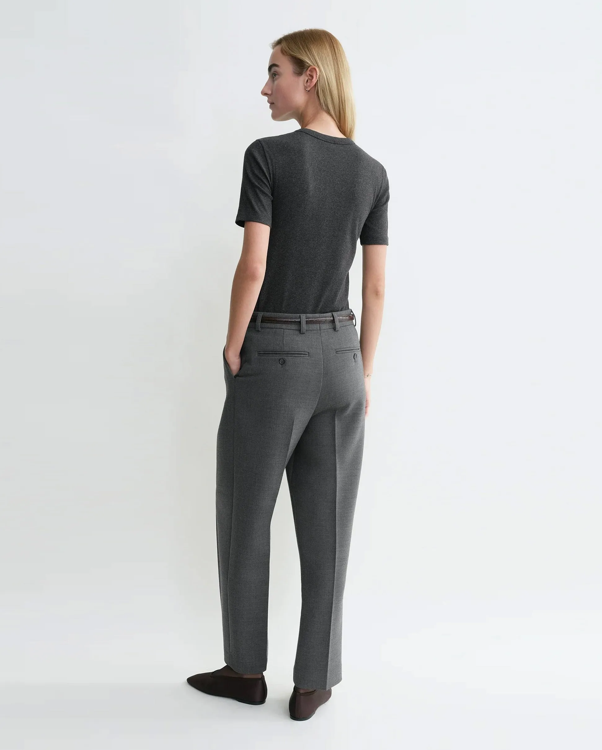CLASSIC RIB TEE / CHARCOAL MELANGE
