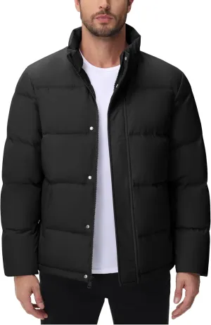 Cotrasen Mens Down Jacket Zip Up Warm Puffer Jacket Winter Coats Water Resistant Windproof Insulated Jacket