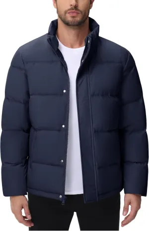 Cotrasen Mens Down Jacket Zip Up Warm Puffer Jacket Winter Coats Water Resistant Windproof Insulated Jacket