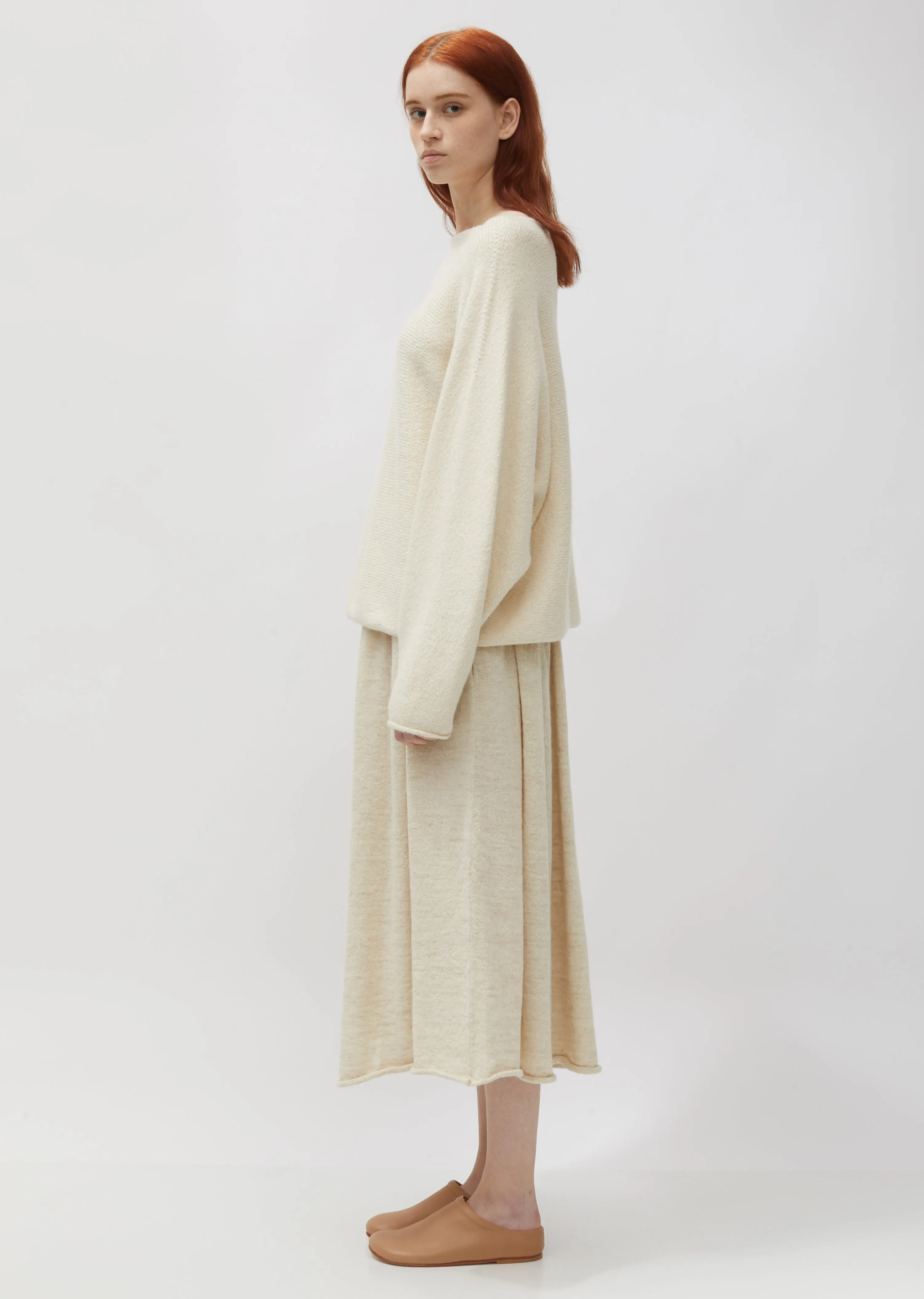 Cotton & Baby Alpaca Horizontal Dolman Sweater