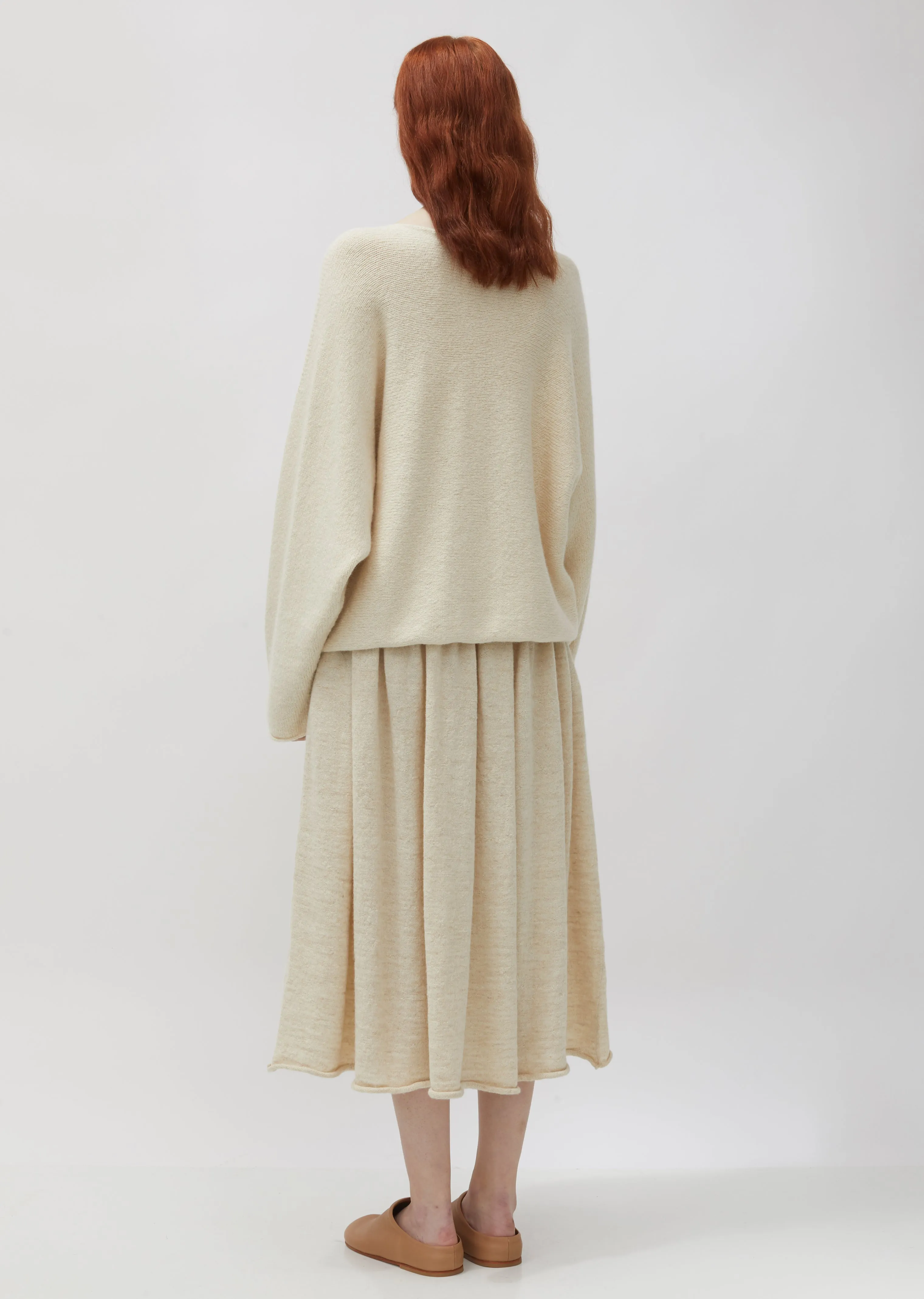 Cotton & Baby Alpaca Horizontal Dolman Sweater