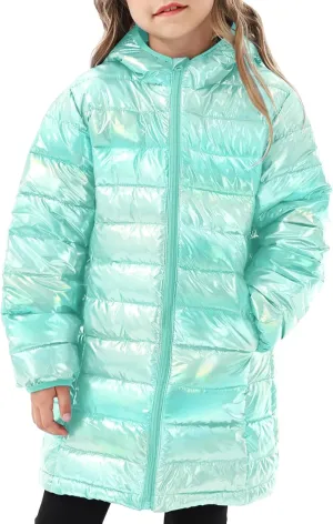 Cutemile 6-12 Years Girls Winter Jacket Long Puffer Coat Water Resistant with Hooded
