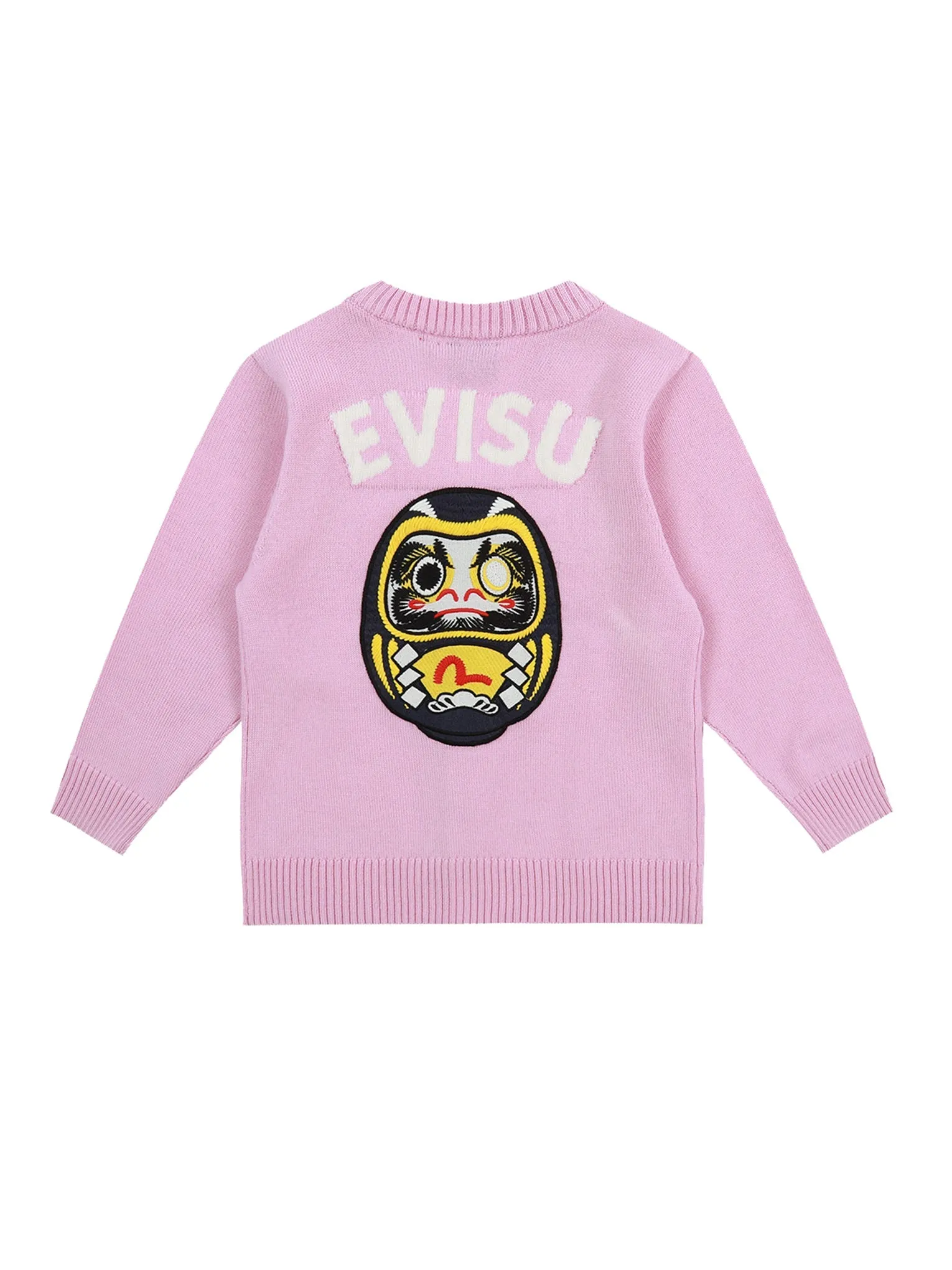 Daruma Appliqué Knitted Cardigan