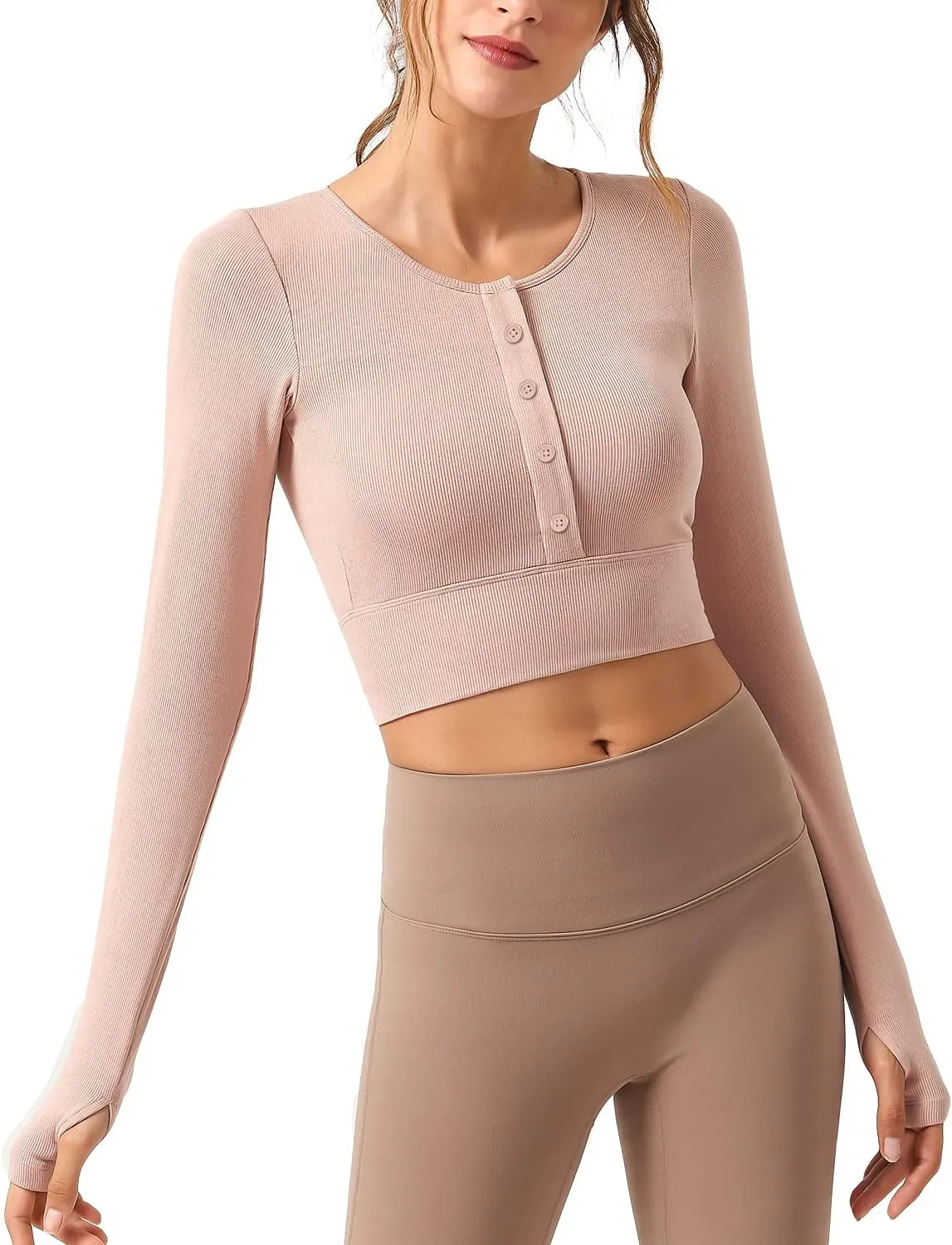 DREAM SLIM Women's Lightweight Cropped Cardigan Long Sleeve Crew Neck Basic Classic Casual Button Down Soft Knit Sweaters