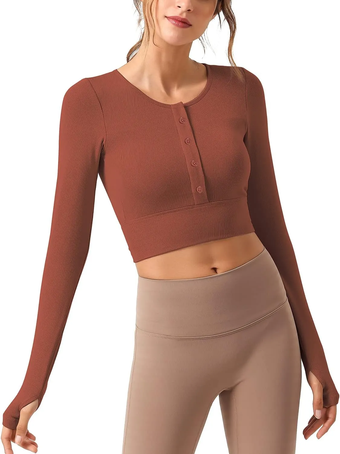 DREAM SLIM Women's Lightweight Cropped Cardigan Long Sleeve Crew Neck Basic Classic Casual Button Down Soft Knit Sweaters