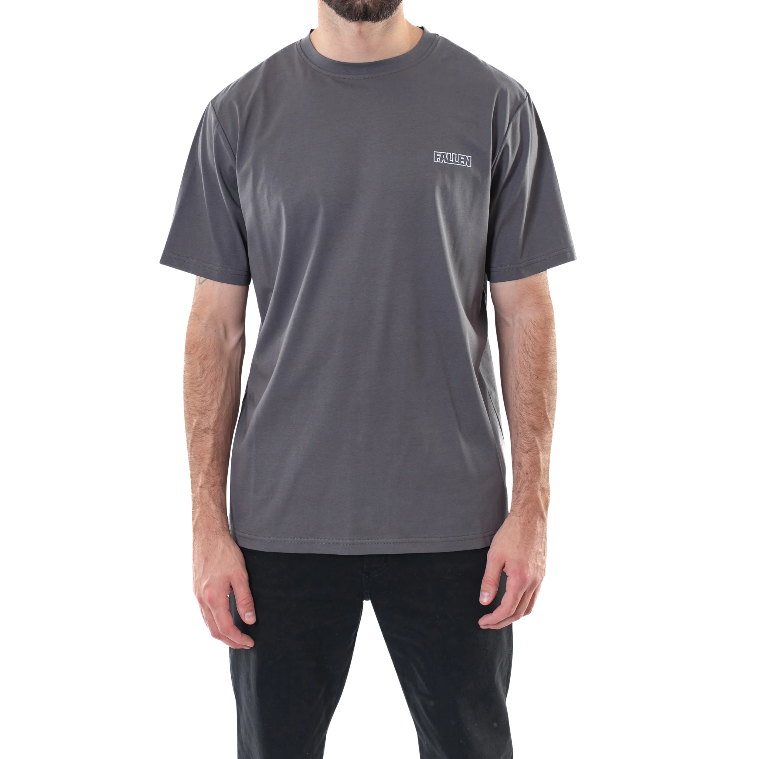 EASY TEE - ASPHALT/WHITE