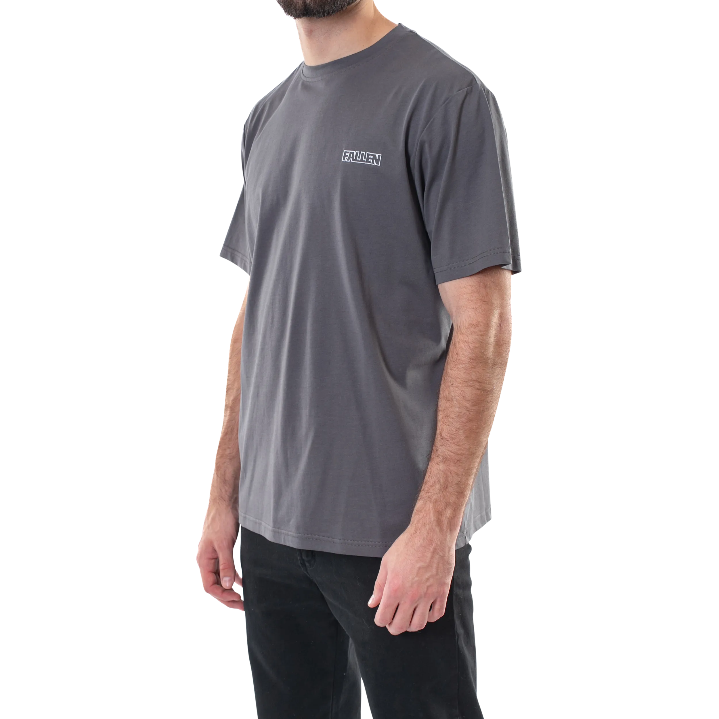 EASY TEE - ASPHALT/WHITE