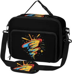Fantasy Tornado Psychedelic Large Insulated Lunch Bag Reusable Lunch Cooler Bags Tote for Work Picnic Outdoor