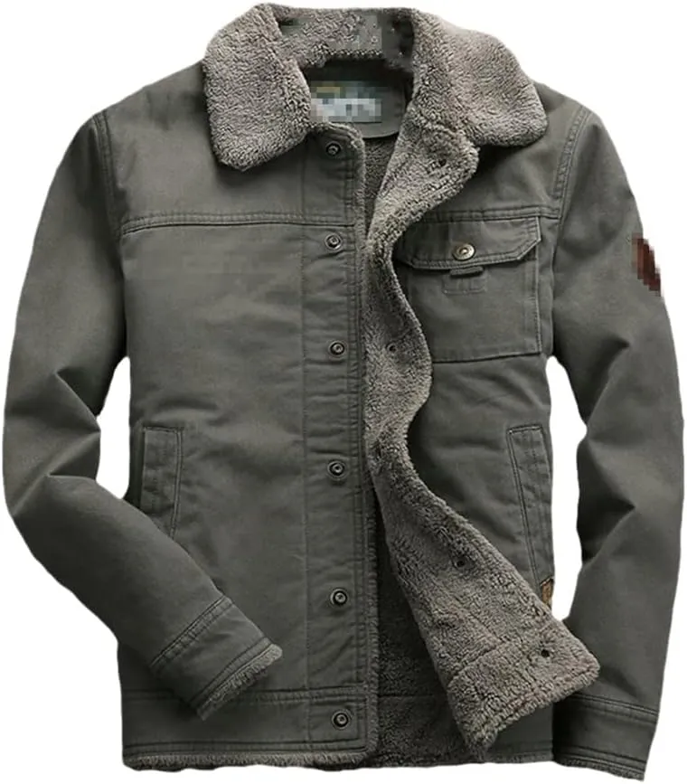 Haitpant Men's Winter Cotton Lapel Warmth Jacket Youth Thick Down Coats Top Thick Casual Cotton-Padded Outerwear