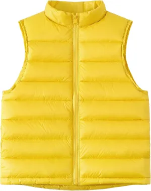 Happy Cherry Down Puffer Vest for Boy Girls Lightweight Water-Resistant Winter Jacket Outwear Kids Fall Sleeveless Coats
