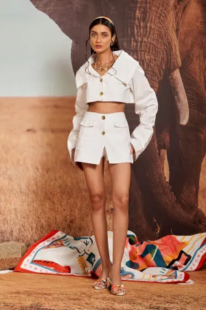 Ivory Over-sized Bolero Jacket