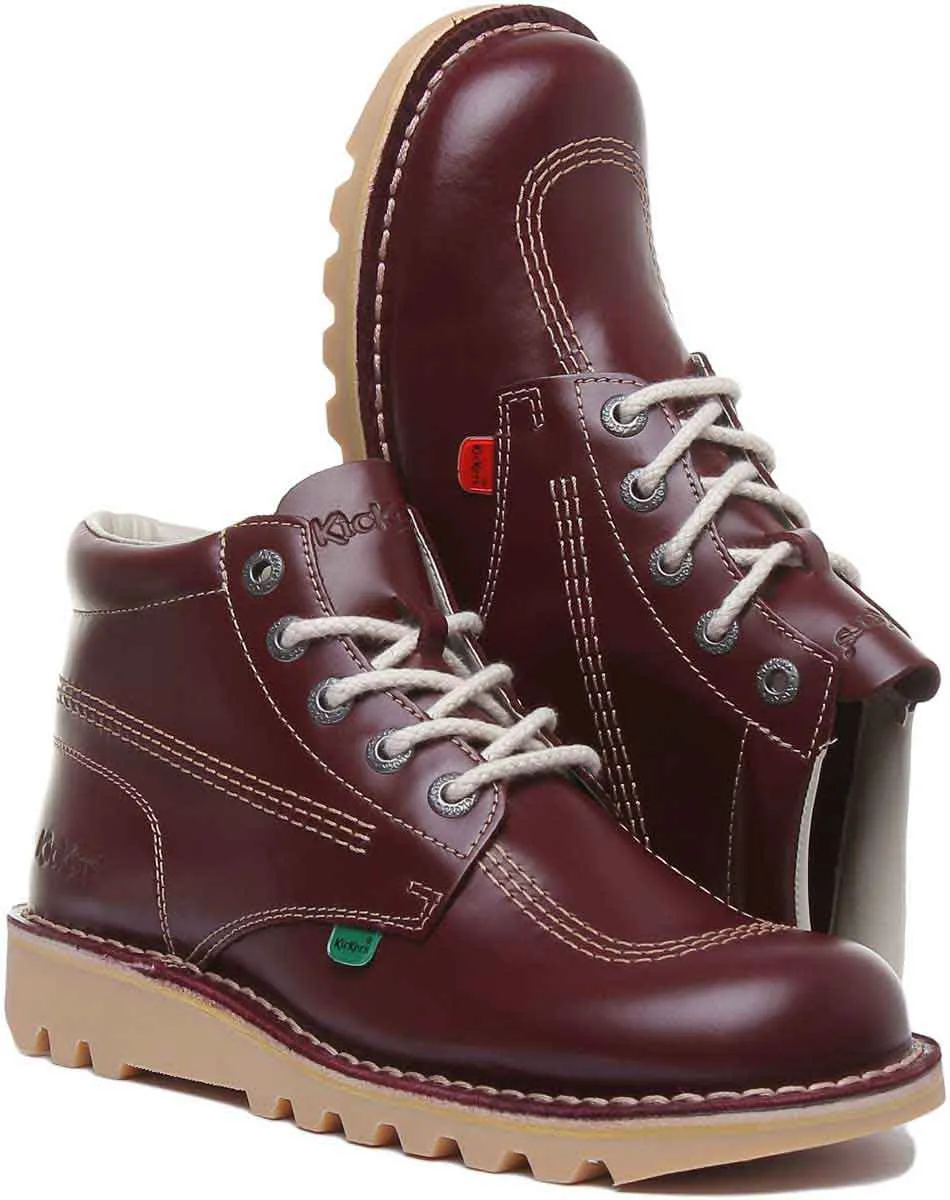 Kickers Kick Hi M In Dark Red in Adults UK Size 6.5 - 12