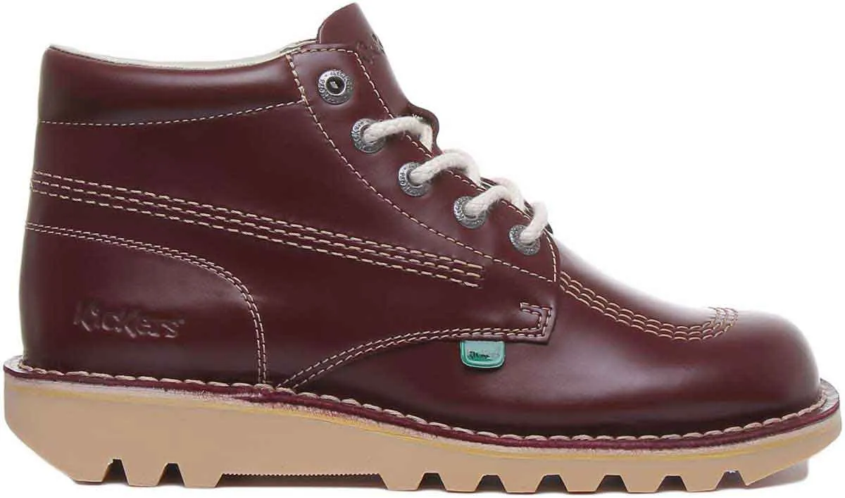 Kickers Kick Hi M In Dark Red in Adults UK Size 6.5 - 12