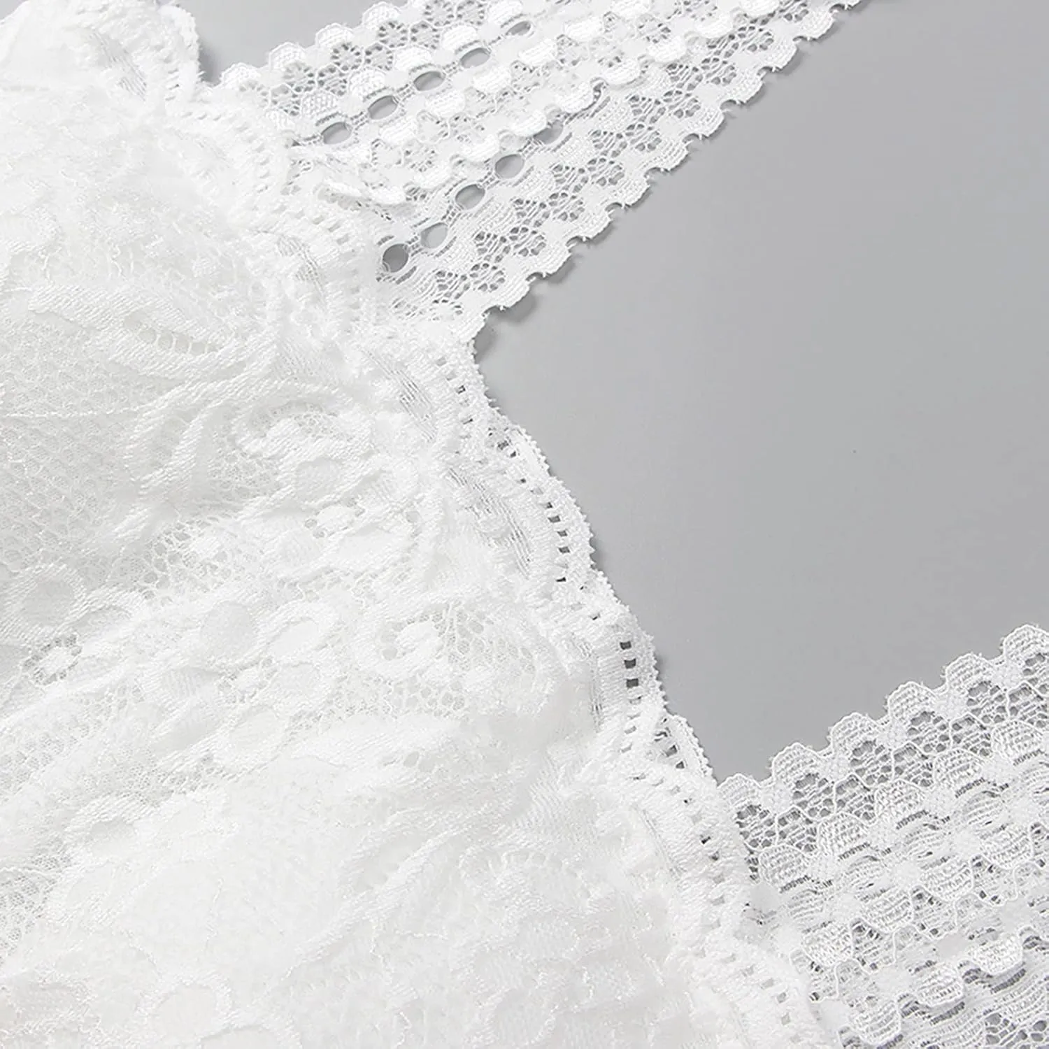 Lace Camisole Tops for Women Built in Bra Padded Bralette 2025 Soft Comfy Crop Tops Trendy Basic Camisoles