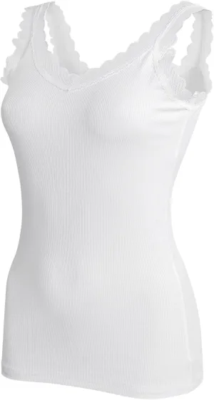 Lace Camisole Tops for Women,Soft Stretch Ribbed Womens Cami