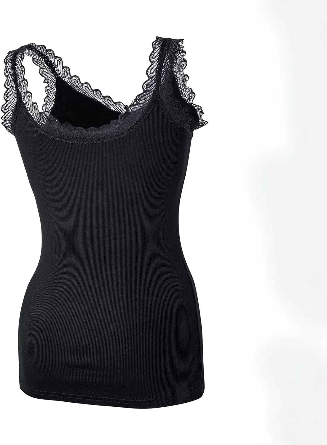 Lace Camisole Tops for Women,Soft Stretch Ribbed Womens Cami