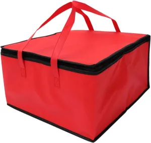 Large Capacity Non Woven Food with Liner Portable Insulated Thermal Storage Tote for Takeout Pizza and Catering Needs Design