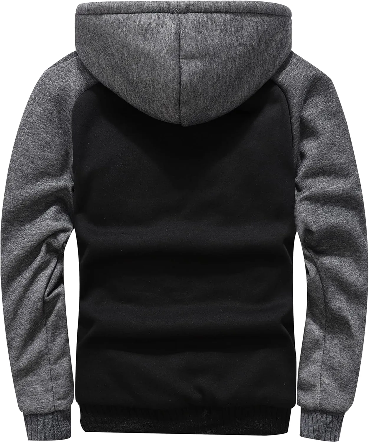 MACHLAB Men's Pullover Winter Workout Fleece Hoodie Jackets Full Zip Wool Warm Thick Coats