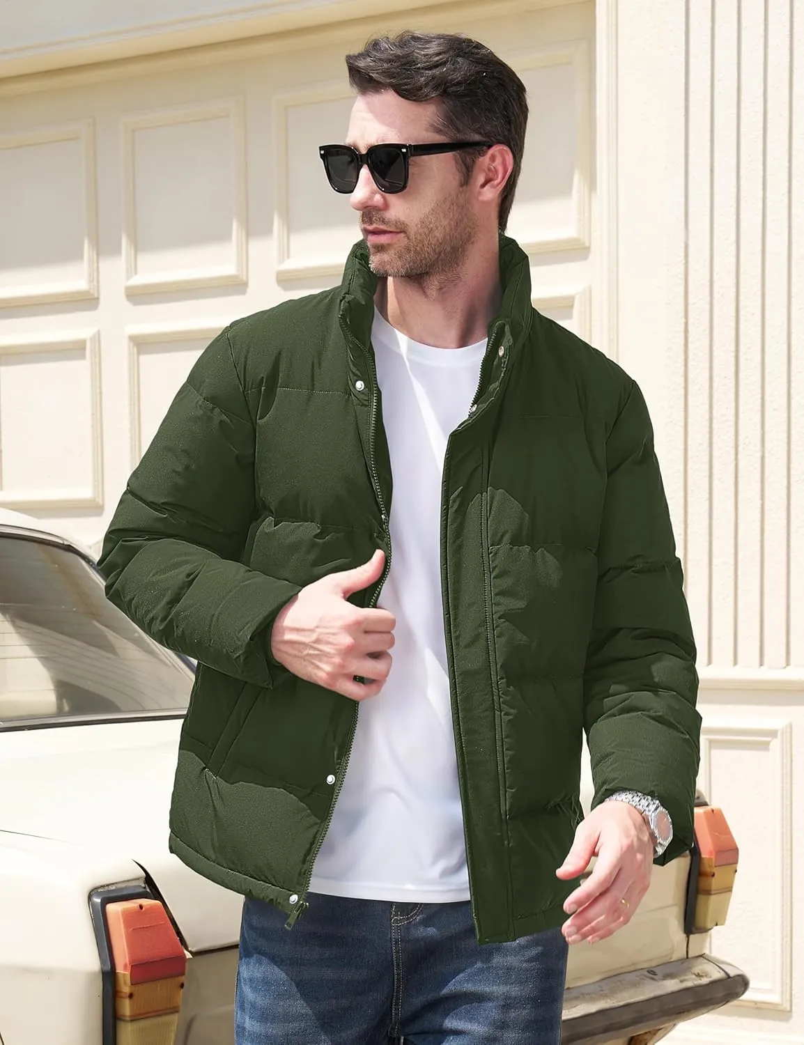 MAGCOMSEN Men's Down Jacket Warm Puffer Jacket Winter Coats Water Resistant Windproof Insulated Jacket