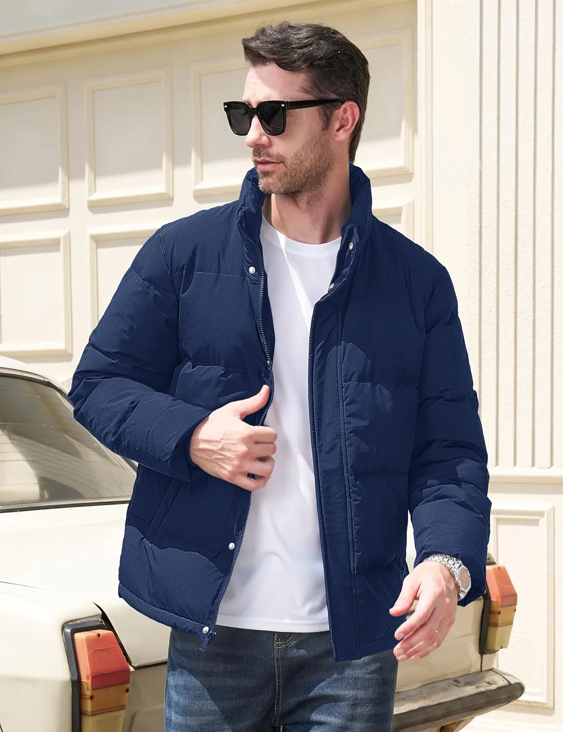 MAGCOMSEN Men's Down Jacket Warm Puffer Jacket Winter Coats Water Resistant Windproof Insulated Jacket