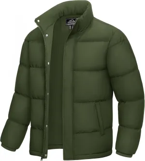 MAGCOMSEN Men's Down Jacket Warm Puffer Jacket Winter Coats Water Resistant Windproof Insulated Jacket
