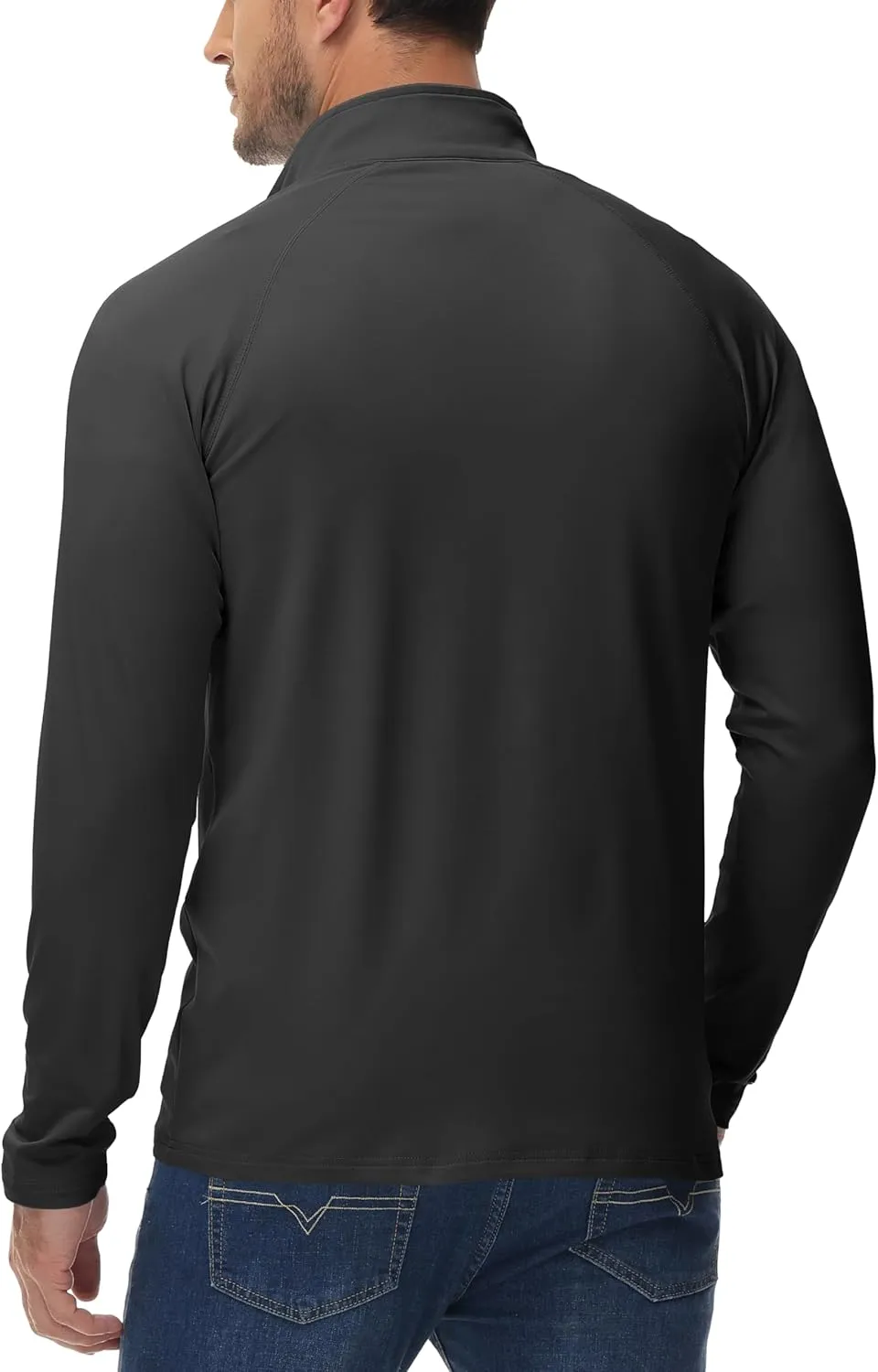 MAGCOMSEN Men's Quarter Zip Pullover Long Sleeve Sweatshirts Fleece Lined Golf Pullover Thermal Gym Workout Tops
