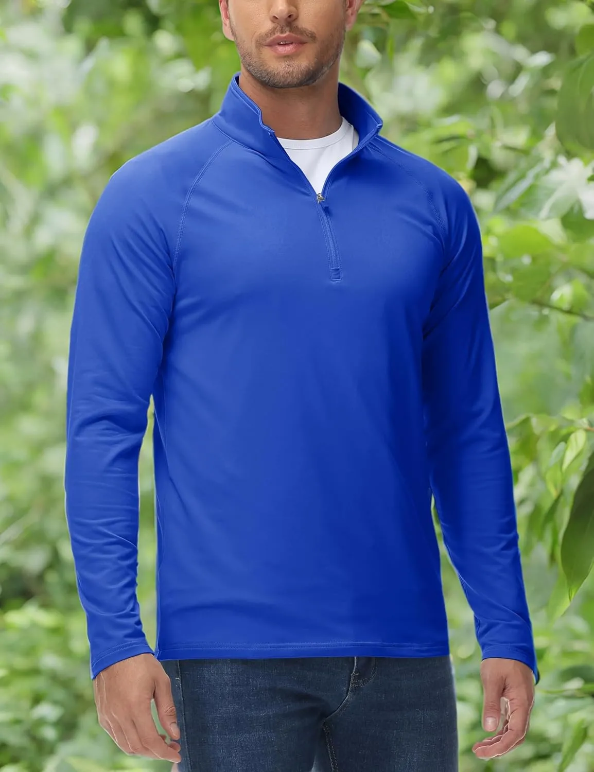 MAGCOMSEN Men's Quarter Zip Pullover Long Sleeve Sweatshirts Fleece Lined Golf Pullover Thermal Gym Workout Tops