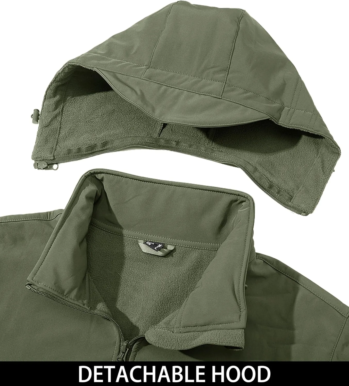 MAGCOMSEN Men's Tactical Jacket Winter Snow Ski Jacket Water Resistant Softshell Fleece Lined Winter Coats Multi-Pockets