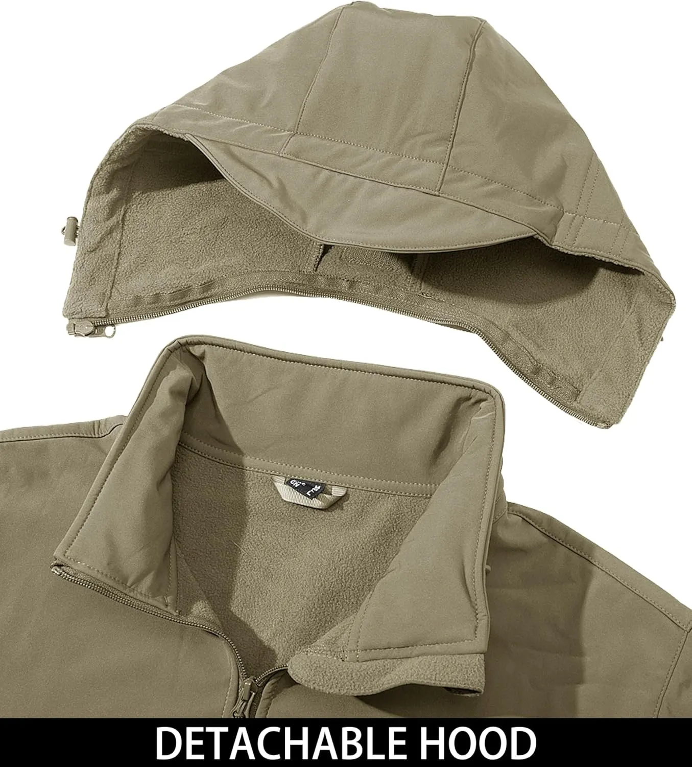 MAGCOMSEN Men's Tactical Jacket Winter Snow Ski Jacket Water Resistant Softshell Fleece Lined Winter Coats Multi-Pockets