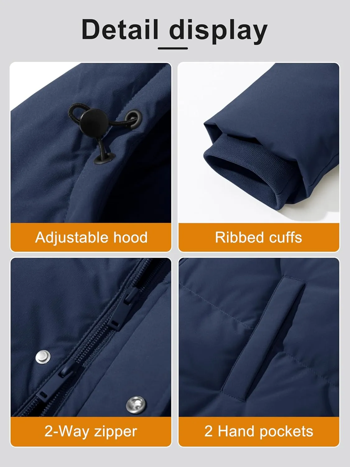 MAGCOMSEN Women's Winter Down Puffer Coats with Hood Long Water-Resistant Padded Warm Jackets Fashion Outerwear