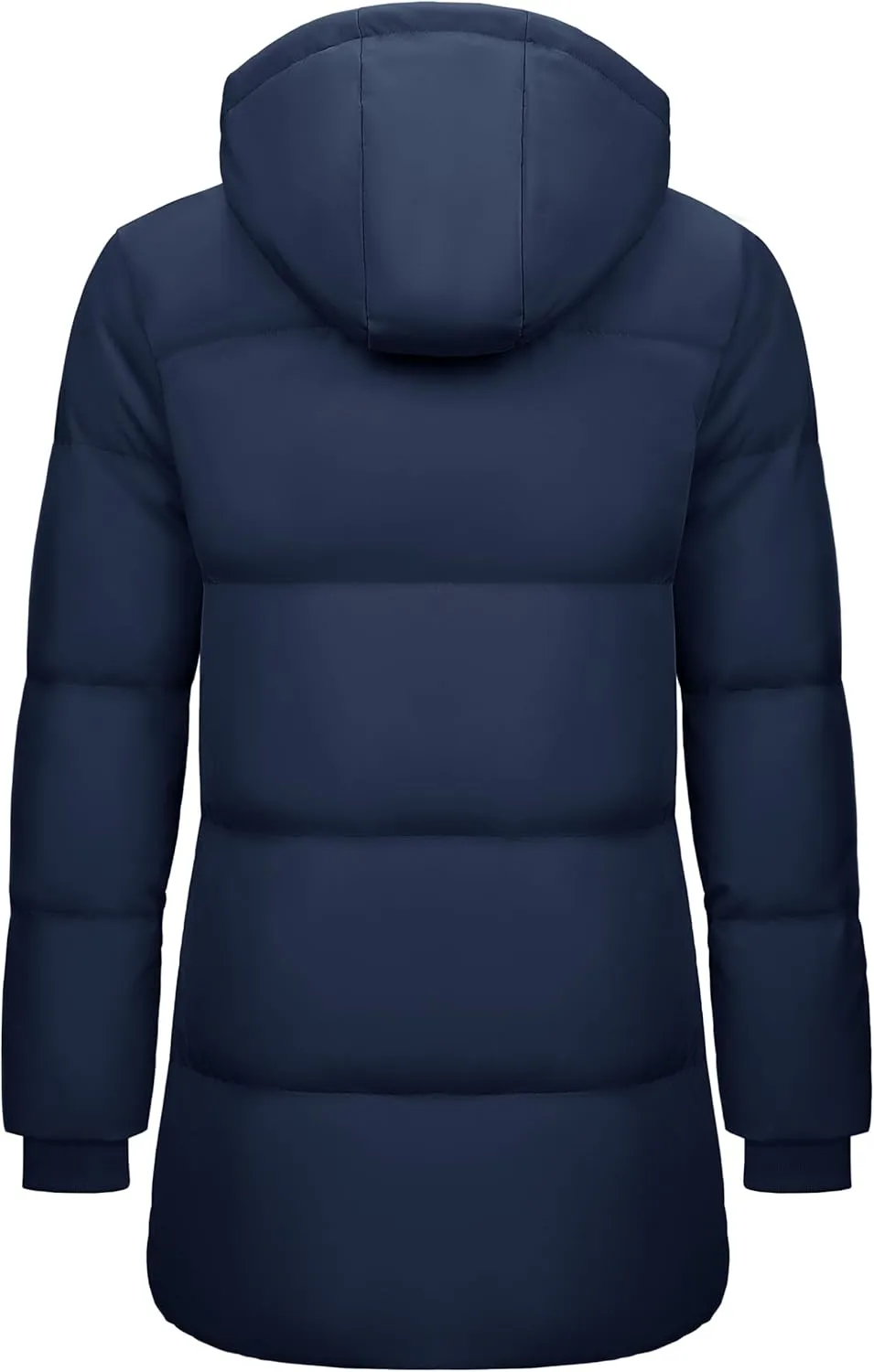 MAGCOMSEN Women's Winter Down Puffer Coats with Hood Long Water-Resistant Padded Warm Jackets Fashion Outerwear