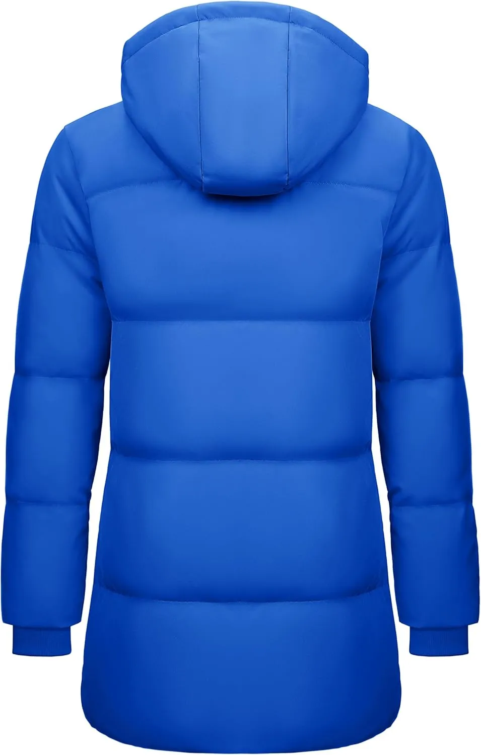 MAGCOMSEN Women's Winter Down Puffer Coats with Hood Long Water-Resistant Padded Warm Jackets Fashion Outerwear